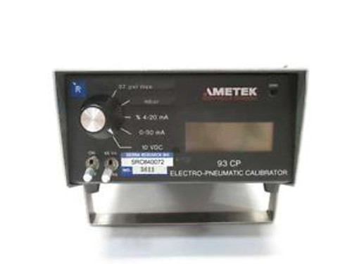 AMETEK 93CPRG00037BC 93 CP ELECTO-PNEUMATIC CALIBRATOR A2(2-3) 120V-AC D425780