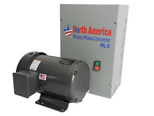 PL-5-T Pro-Line 5HP Rotary Phase Converter w/ TEFC Idler Motor-Built In Starter