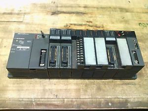 Mitsubishi Melsec PLC Rack A1SJHCPU-S8, A1SX81-S2 (3), A1SY10 (3), A1S64AD