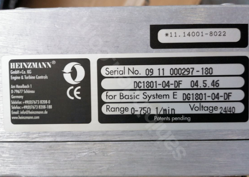 Heinzmann Governor Control Module Dc1801-04-Df