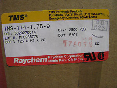 RAYCHEM WIRE MARKERS # TMS-1/4-1.75-9 (2500 PC REEL) NSN: 5970-01-114-9116 WHITE