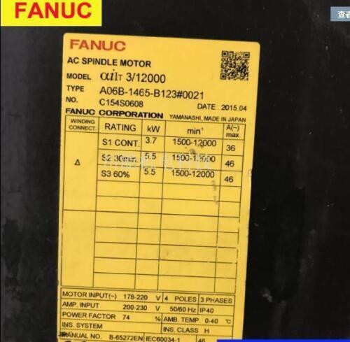 Fanuc A06B-1465-B123#0021 Used 100% Test