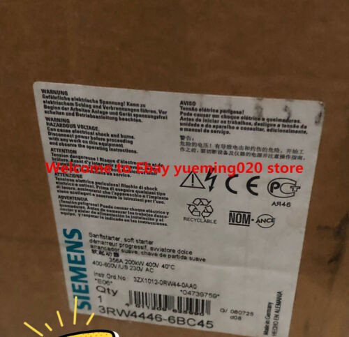 Ship  ,Siemens 3Rw4446-6Bc45 Soft Starter