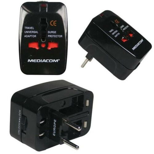 Mediacom Me-Unplug Universal Travel Adapter For Electrical Outlets New-
