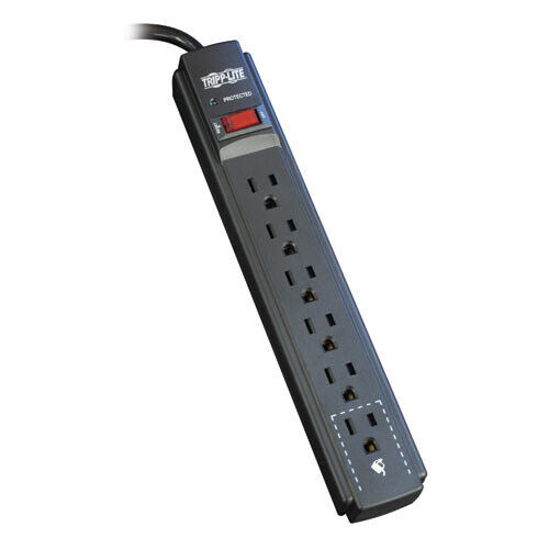 15Ft Tripp Lite 6 Outlet Surge Protector Power Strip - Black