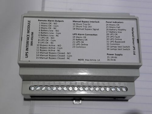 Ups Interface Module Din Rail Part No. 009 Hsum