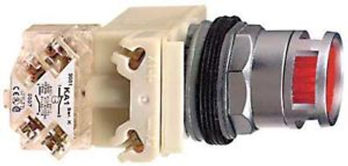 Square D 9001K3L1Wh13 Pushbutton,30Mm,120Vac,Incand,Guard,Wh