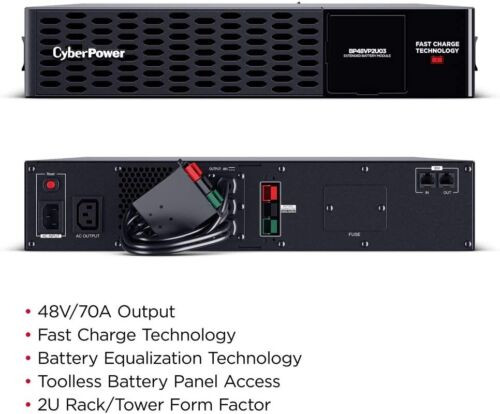 Bp48Vp2U03 Cyberpower Extended Battery Module, 48V/70A, 2U Rack/Tower