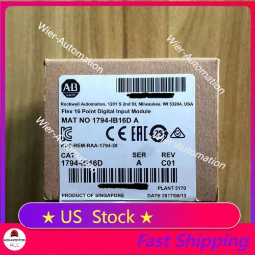New Factory Sealed Ab 1794-Ib16D / A Flex I/O Rev. A01 Input Module 1794Ib16D &Y