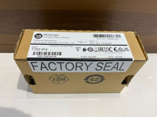 New Factory Sealed Ab 1762-If4 Ser B Micrologix 4 Ch Analog Input Module 1762If4