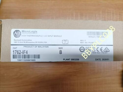 New Factory Sealed Ab 1762-If4 Ser B Micrologix Analog Input Module 1762If4