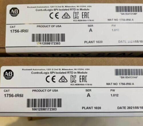 New Sealed Allen Bradley 1756-Ir6I / A Controllogix 6 Pt Isolated Rtd In Module