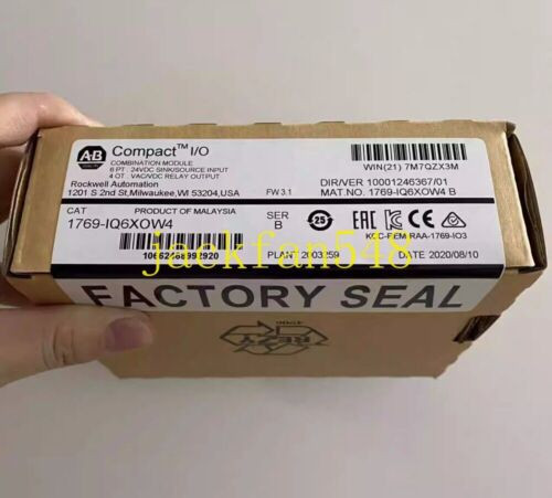 New Allen-Bradley 1769-Iq6Xow4 Compact I/O 24Vdc Input Relay Output Module