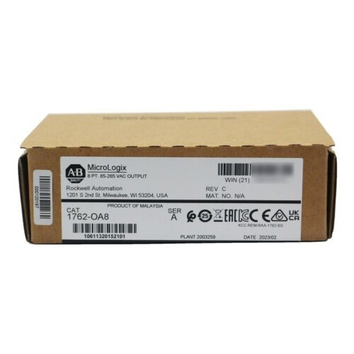 Allen-Bradley 1762-Oa8 /A Micrologix 8 Point Digital Output Module 1762-Oa8 New