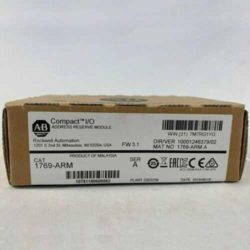 1769-Arm New Ab Factory Sealed Compactlogix Address Reserve Module 1769Arm