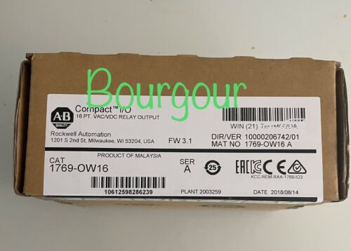 Factory Sealed Allen Bradley 1769-Ow16 Ser A 1769-0W16 Compactlogix Relay Output