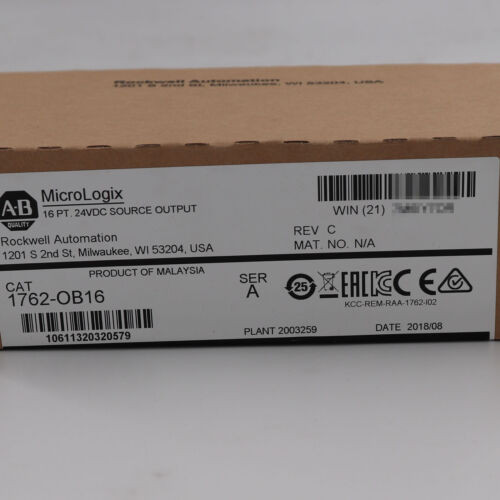 Allen-Bradley 1762-Ob16 Micrologix 16 Point D/O Module Us Stock Factory Sealed