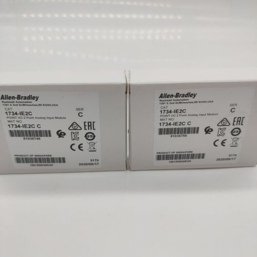 New Allen Bradley 1734-Ie2C Point I/O 2 Pt Analog Input Module Ab 1734Ie2C