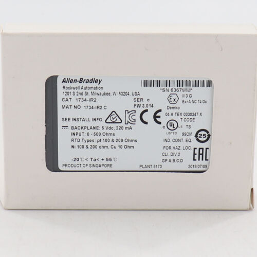 Allen-Bradley Ab 1734-Ir2 Ser C Point I/O 2 Point Rtd Input Module 1734Ir2