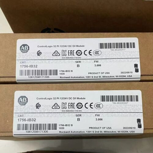 New  Allen-Bradley 1756-Ib32 Ser B Contrologix 32 Pt Dc Input Module