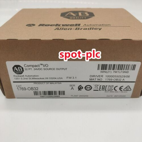 New Factory Sealed Ab 1769-Ob32 Ser A Compactlogix 32 Pt 24Vdc D/O Module