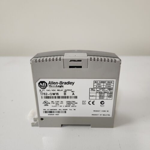 Allen-Bradley 1762-Ow16  Micrologix Plc Output Module Ser B, Rev A.