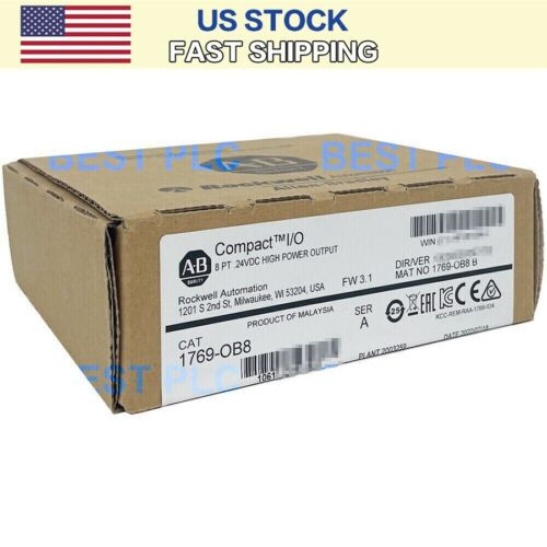 1Pcs New Sealed Allen-Bradley 1769-Ob8 Compact 8 Pt 24Vdc High Power Output Plc