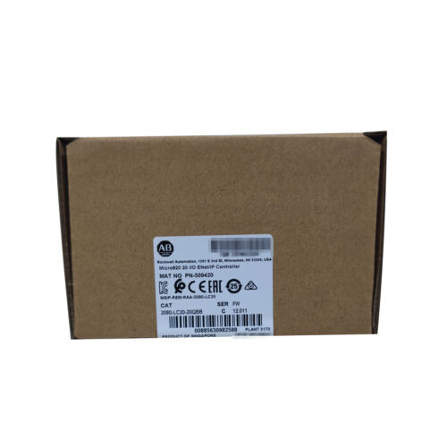 New Factory Sealed Ab 2080-Lc20-20Qbb Allen-Bradley Micro820 Enet/Ip Controller