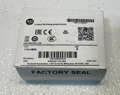 Allen-Bradley 1734-Ib8S Ser B Pn-193342 8 Channel Safety Sinking Input Module