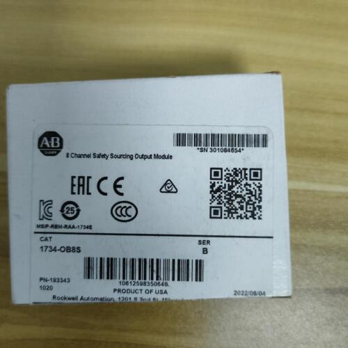 New Factory Sealed Allen Bradley Ab 1734-Ob8S Ser B Point I/O Safety Output