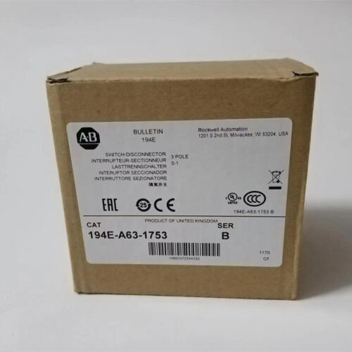 Brand New Allen Bradley 194E-A63-1753 Disconnect Switch
