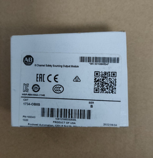 Allen-Bradley 1734-Ob8S /B 8 Channel Safety Sourcing Output Module 1734Ob8S New