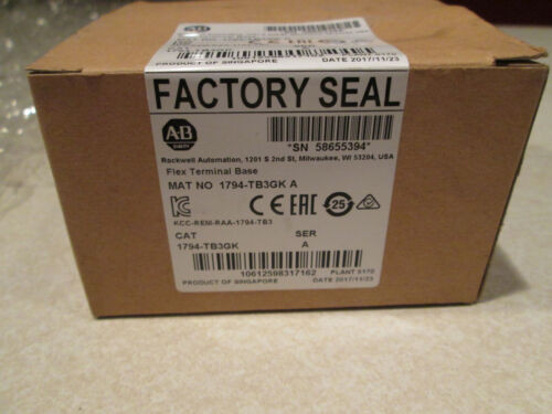 Allen-Bradley 1794-Tb3Gk Flex Terminal Base Module New, Factory Sealed New