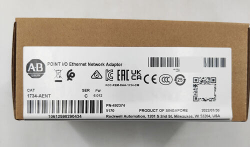 Allen-Bradley 1734-Aent Point I/O Ethernet Network Adaptor 1734Aent