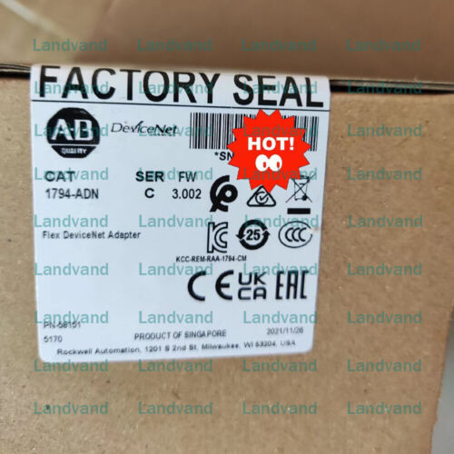 New Allen Bradley Ab 1794-Adn Ser B Flex Devicenet Adapter Ab1794Adn