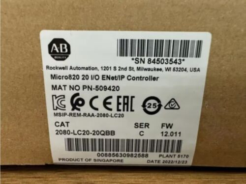 Ab 2080-Lc20-20Qbb Ser C Allen Bradley New