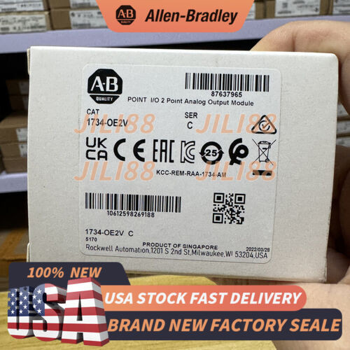 New Allen-Bradley 1734-Oe2V / C Point I/O 2 Point Analog Output Module 1734Oe2V