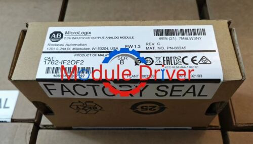 New Allen Bradley 1762-If2Of2 Micrologix 2 Ch Outpunt Analog Module 1762If2Of2