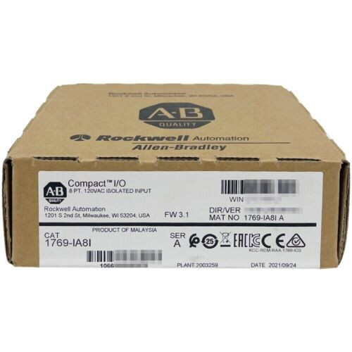 New Allen-Bradley 1769-Ia8I Compactlogix 120Vac Isolated Input