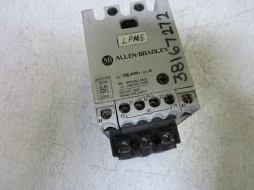 Allen Bradley 190-A40A Ser.A Contactor Used