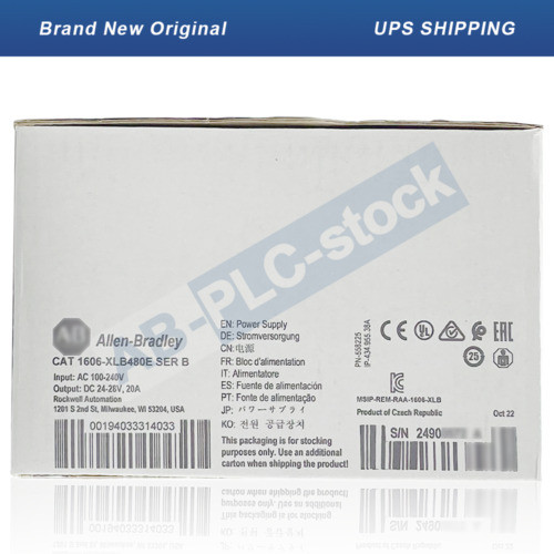 New Sealed Allen Bradley 1606-Xlb480E Basic Power Supply