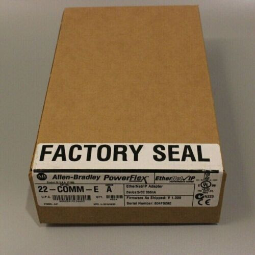 New Factory Sealed Allen-Bradley 22-Comm-E /A Powerflex Ethernet/Ip Comm Adapter