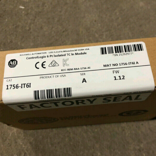 New Sealed Allen Bradley 1756-It6I Ser A Controllogix Thermocouple Input Module