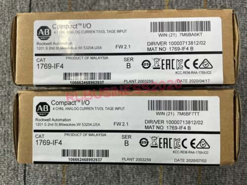 New Factory Sealed Ab 1769-If4 /B Compactlogix 4-Ch Analog Input Module 1769If4