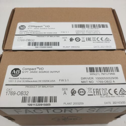 Allen-Bradley 1769-Ob32 Compact 32Pt.24Vdc Output Module Plc Ab 1769Ob32 Plc