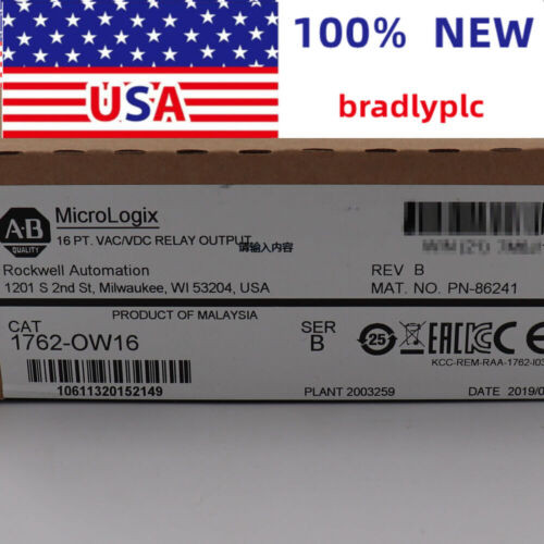 In Stock Us Allen-Bradley 1762-Ow16 Micrologix 16 Point Relay Output Module