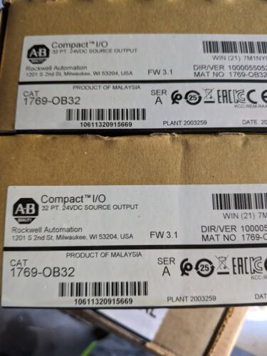 New  Allen Bradley 1769-Ob32 Compactlogix 32 Pt 24Vdc Digital Output Modu