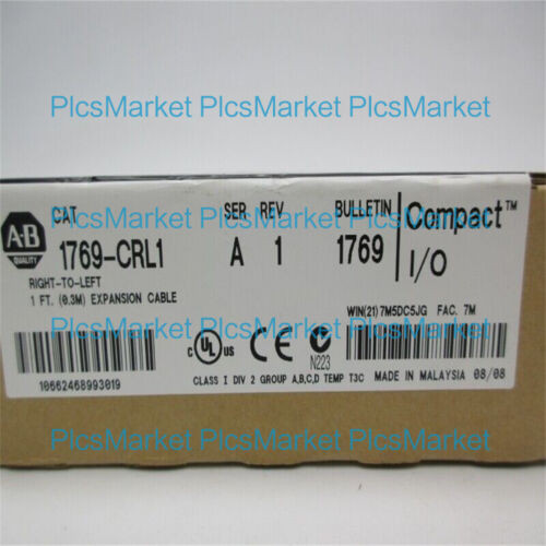 Allen Bradley 1769-Crl1 Compactlogix Right To Left 1 Ft 0.3M Expansion Cable Plc