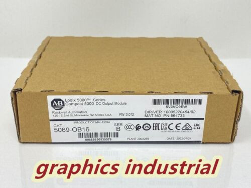 New Sealed Allen-Bradley 5069-Ob16 Ser B Compact 5000 Dc Output Module