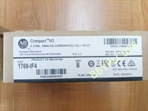 New Factory Sealed Ab 1769-If4 /B Compactlogix Input Module